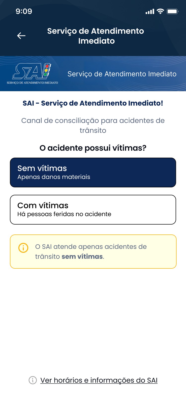 Tela inicial do SAI no TodoJud
